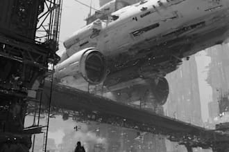 sci fi character illustration or sci fi character