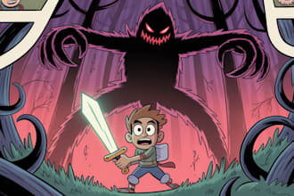 draw fantasy horror comic in cartoon style