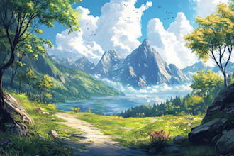 make fantasy landscape illustrations