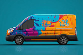 create van wrap design, car wrap design, truck wrap design
