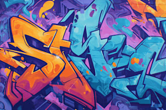 create custom graffiti design for your word, logo, t shirt, hoodie,