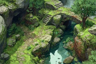 draw realistic illustration, environment concept art