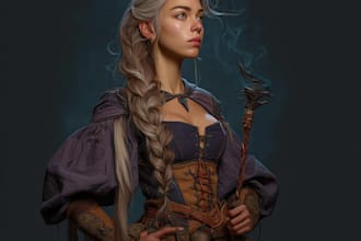 draw your fantasy character, rpg character or portrait