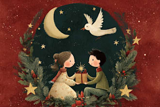 design a christmas card, greetings card, christmas