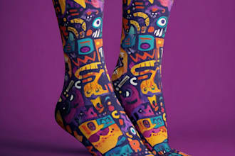 design custom and unique socks design
