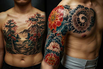 design a super artistic tattoo designs in japanese style