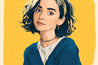 draw cartoon vector portrait or illustration