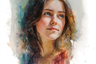 watercolor portrait painting, photo to watercolor portrait