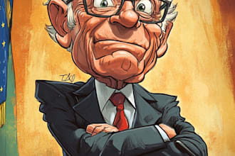 do a political cartoon art