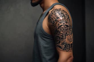 draw a super artistic tattoo designs in japanese style