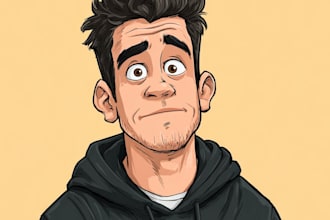 drawing cartoon vector portrait