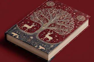design christmas book illustration, christmas children