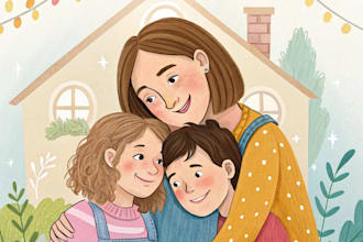 draw watercolor family portrait in procreate