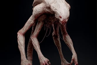 draw horror or fantasy monster or creature for you