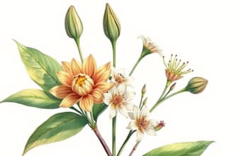 draw scientific botanical illustrations or plants design