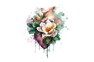 custom a watercolor tattoo design