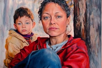 paint digital oil painting portrait