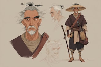 create fantasy concept art and dnd characters design