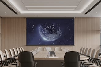 design meeting room, office space, conference room, reception room, gaming room