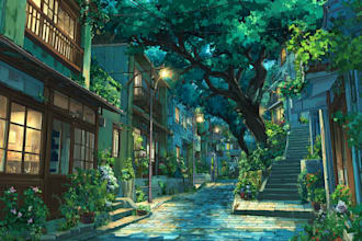 do anime background art