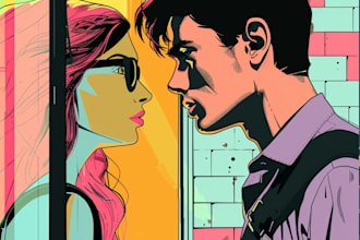 do flat or color your illustration and comic