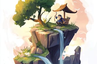 create environment concept art and background art