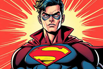 draw comic superhero pop art portraits