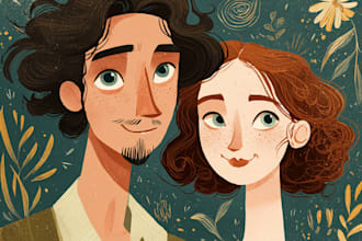 design a personalized couple portrait, perfect for gifts