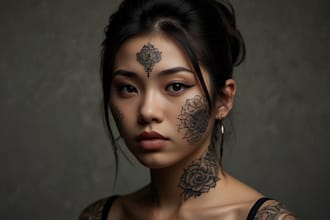 making a tattoo design in japanese style