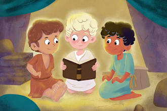 create illustrated bible coloring pages for kids