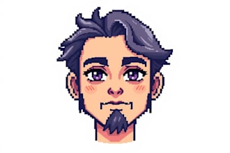 create a clean 8 bit 16bit custom pixel art portrait