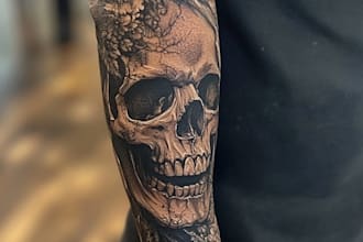 draw traditional tattoo style artwork