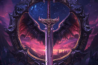 design fantasy game logo