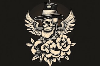 create american traditional tattoo style design