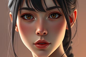 draw semi realistic or any style character art