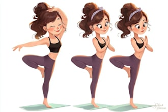 make yoga, health and fitness, exercises illustration