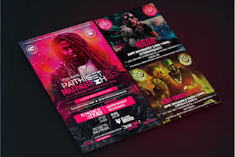 design dj, hip hop concert party flyer, club flyer