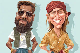 draw cartoon caricature from photo