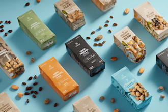 design supplement or hemp product packaging box and label