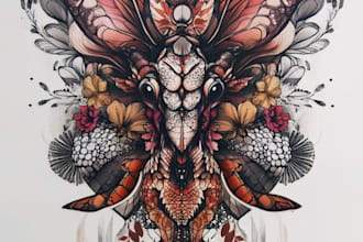 do an abstract black tattoo design