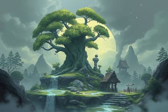 create fantasy environment concept art