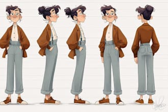 draw a character sheet turnaround for you