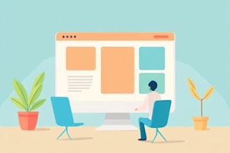 design a 2d flat illustration for your website