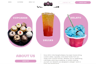 design squarespace bakery website bagel donut cupcake ice cream shop website
