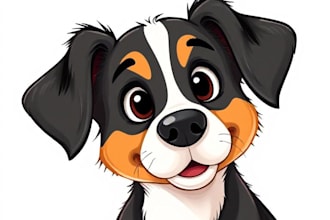 draw an amazing vector cartoon for your pet