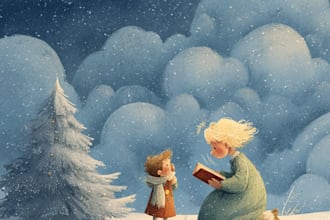 christmas children book illustration, bible illustration story illustration