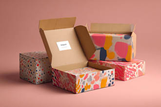 do product packaging box design and amazon packaging design