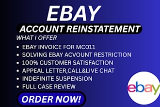 ebay account reinstatement vero suspension appeal letter mc011 mc999 restriction