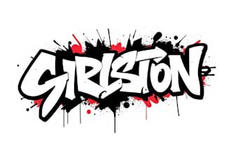 create graffiti art design for your logo or word