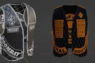 create custom fivem clothing kuttes mc, mc vest, biker clothing